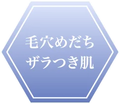 “毛穴めだちザラつき肌